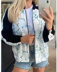 Floral Print Bomber Jacket (Light floral)