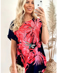 Coconut tree leaves print Top