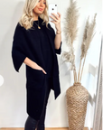 Cape sleeves Coat (Black)