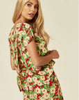 Floral Print Suits (Red)