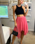 Dip Hem Skirt (Rose)