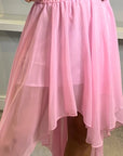 Dip Hem Skirt (Pink)