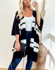 Black & White Stripe Knitted Phocho