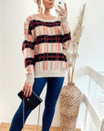 All over Check Print Brushed Knitwear Jumper