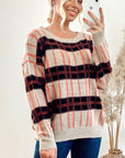 All over Check Print Brushed Knitwear Jumper