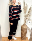Knit Jumper & Trousers Co-ord with Stripes