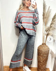 Knit Jumper & Trousers Co-ord with Stripes