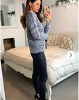 Plain color fine knit cardigan