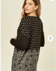 Dot and Sweetheart Printed Jumper Top (BLACK)