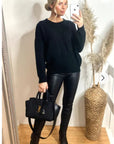 Plain Black V-design feature Jumper