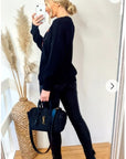 Sequin embellished jumper (Black)