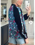 Floral Print Bomber Jacket (Paisley floral)