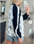 Floral Print Bomber Jacket (White floral)