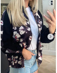 Floral Print Bomber Jacket (Multi floral)