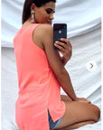Hot pink vest top