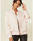 Pink Bomber Jacket with Quilt Lining