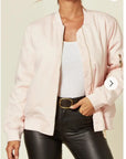 Pink Bomber Jacket with Quilt Lining
