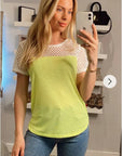 Neon Colour Mesh T-shirt (YELLOW)