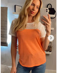 Neon Colour Mesh T-shirt (ORANGE)