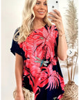 Coconut tree leaves print Top