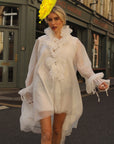 Mesh Fascinator with Sculpted Bow And Faux Pearl Detail