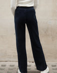 Velour Jogging Pants (Navy blue)
