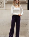 Velour Jogging Pants (Purple)