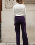 Velour Jogging Pants (Purple)