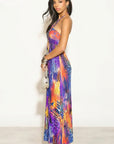 Vibrant colors Animal Print Maxi Dress