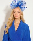Sculptural Fascinator Headband with Feather Accents
