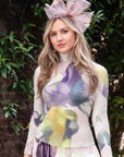 Sculptural Fascinator Headband with Feather Accents