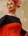 Sculptural Fascinator Headband with Feather Accents