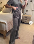 Velvet Zip-Up Hoodie & Straight Leg Jogger Co-Ord Set