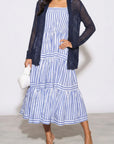 Mesh Lace Cardigan Beach Wear (Navy)