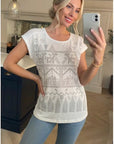 Embellished T-shirt (WHITE)