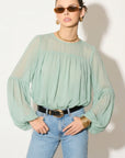 balloon long sleeves design chiffon top