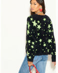 Star pattern knitted jumper