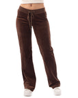 Velour Jogging Pants (Brown)