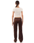 Velour Jogging Pants (Brown)