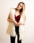 Oversized Faux Fur Gilet in White