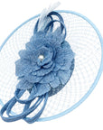 Statement Floral Feather & Loop Mesh Fascinator