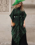 Statement Fascinator Hat With Feather Detail In Green