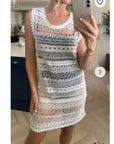 Holiday floral pattern crochet lace midi dress