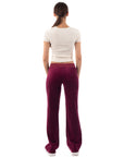 Velour Jogging Pants (Burgundy)