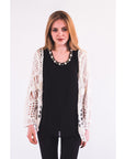 White Floral Crochet Cardigan