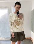 Spider Fluffy Jumper (White)