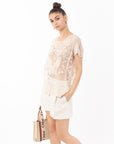 Cotton Crochet Lace Tank Top (CREAM)