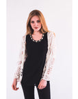 White Floral Crochet Cardigan