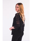 Crochet Cardigan (Black)