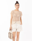 Crochet Lace Tank Top (CREAM)